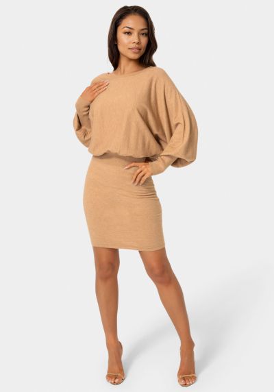 Bebe Women's Scoop Neck Bloudson Sweater Dress