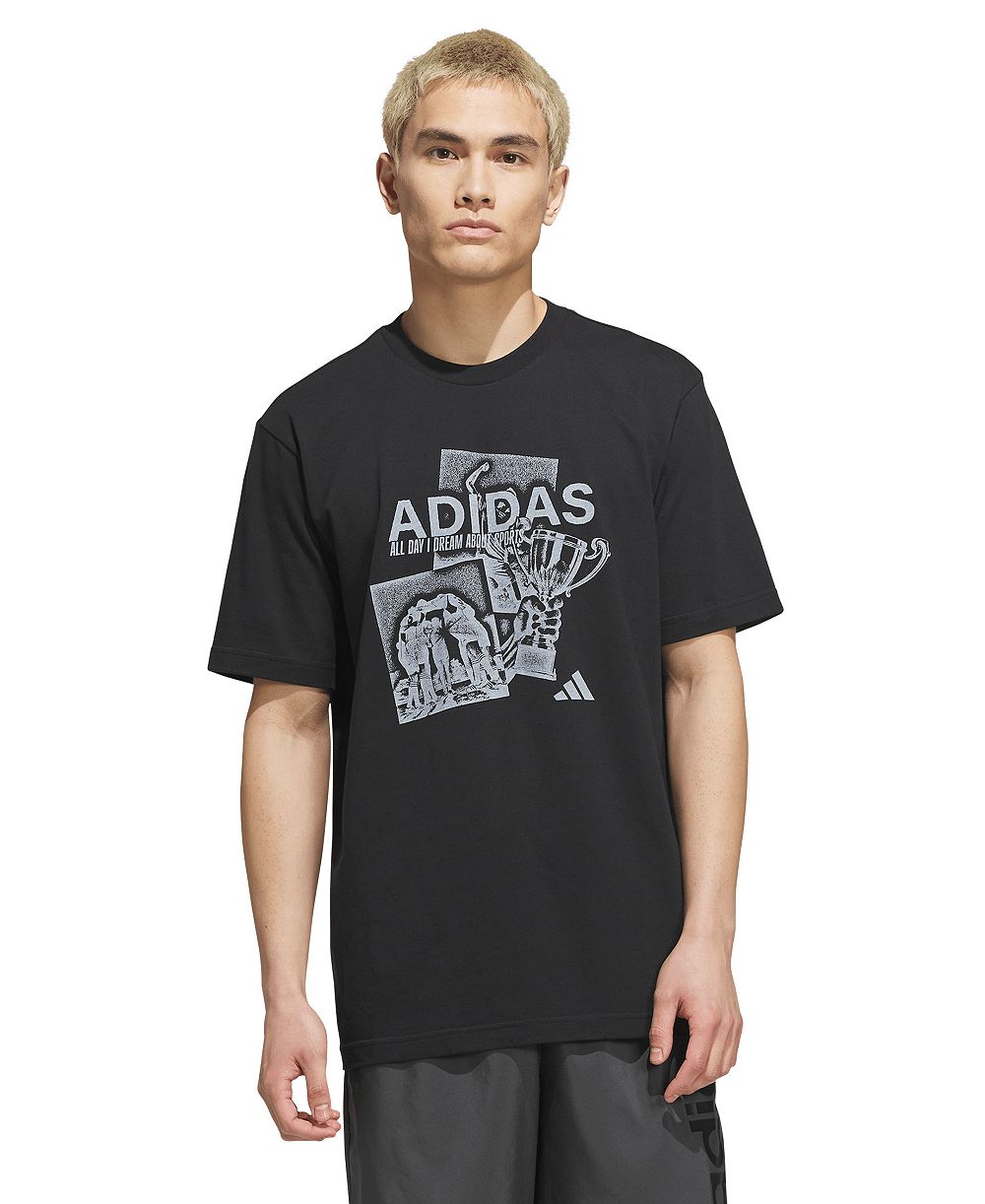 adidas мужская футболка с графическим принтом Trophy