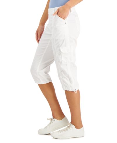 Брюки Style & Co Petite Mid-Rise Cargo Capri