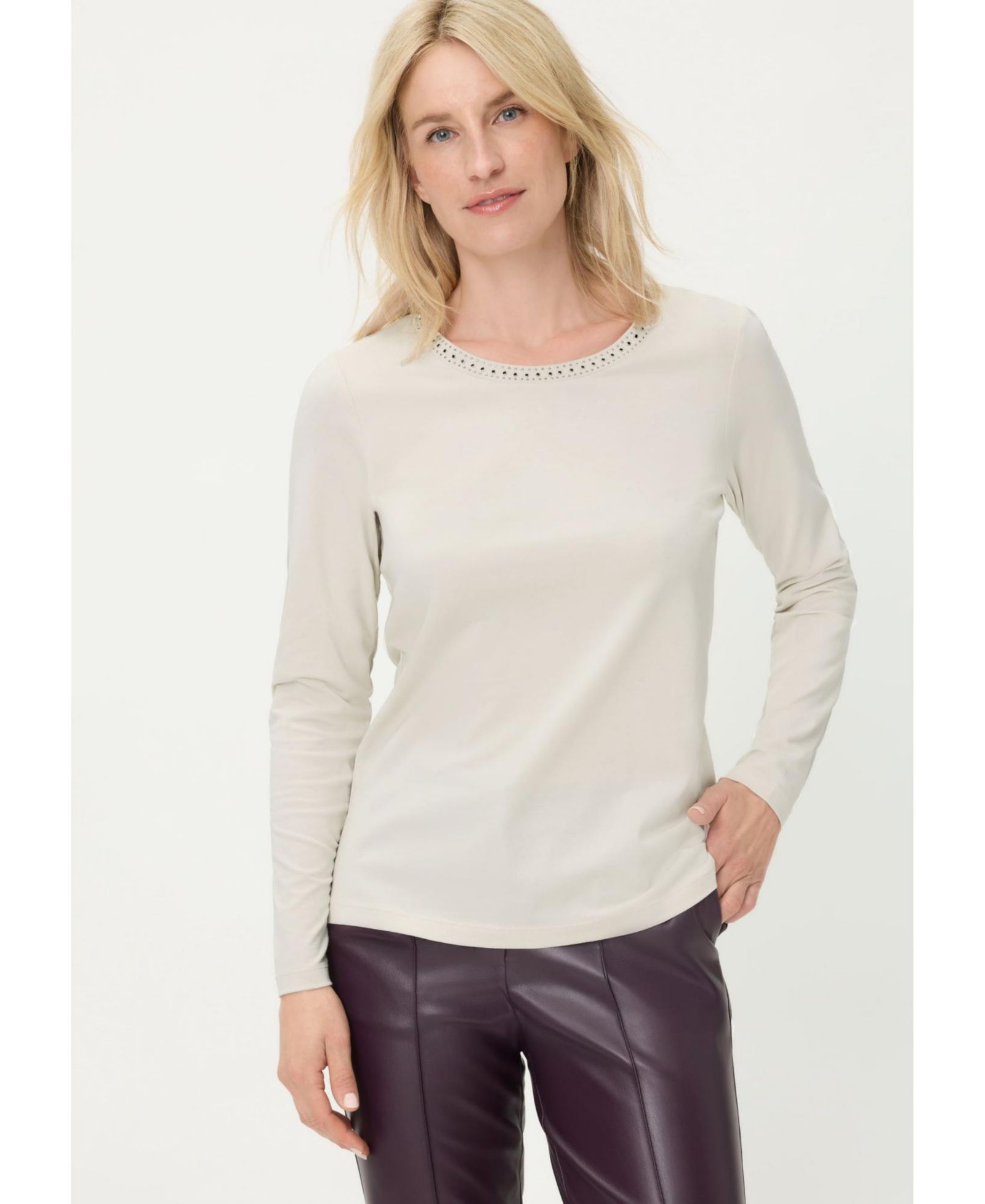 Olsen Women's Rhinestone Trim T-Shirt