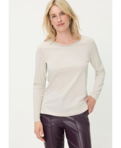 Olsen Women's Rhinestone Trim T-Shirt
