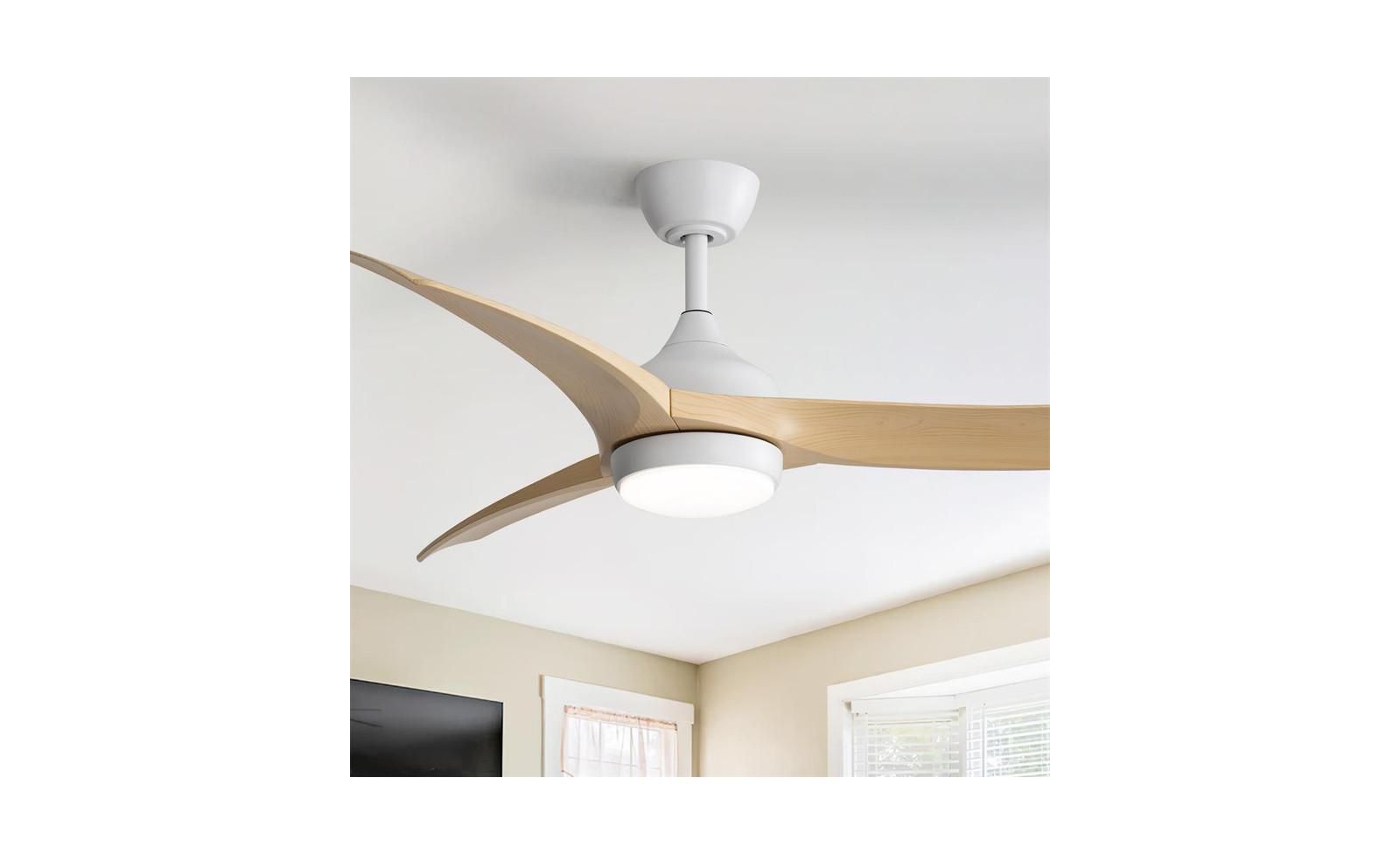 Потолочный вентилятор Sofucor 52-inch Modern White с пультом и LED светом