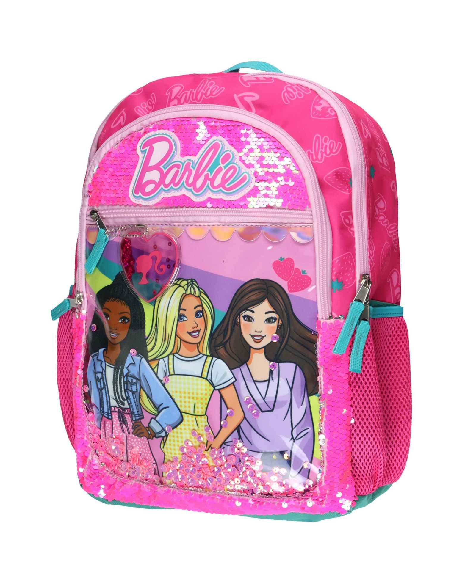 Barbie Backpack Barbie and Friends 16" Sequin with Tech Sleeve School Bookbag