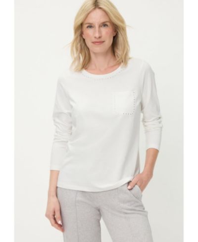 Женская футболка Olsen Studded Trim Casual Stylish
