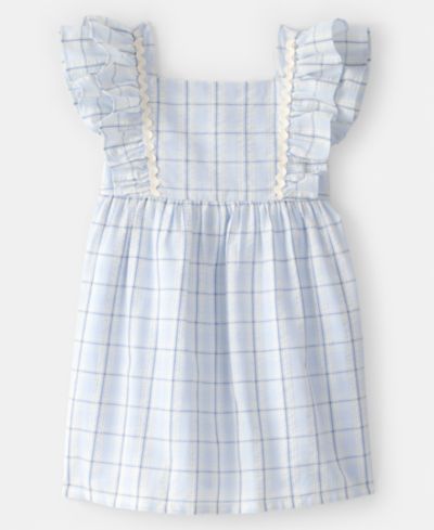 Платье Carter's Ruffle-Sleeve Plaid для девочек