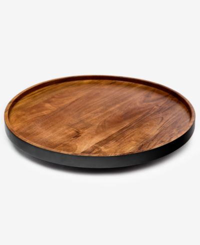 The Cellar Black Wood Lazy Susan, Macy's Exclusive