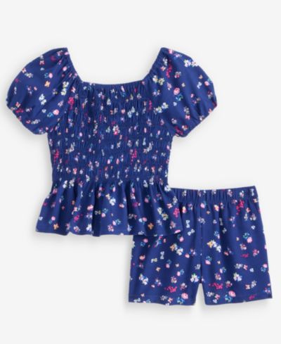 Детский комплект Epic Threads Floral-Print Top & Shorts, 2-Piece Set