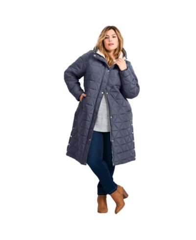 Avenue Women's Plus Size Quinn Longline Puffer Jacket