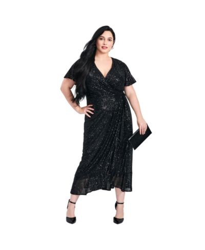 Женское платье Plus Size Avenue Nina Sequin Wrap
