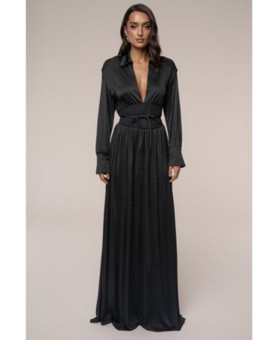 Женское платье JLUXLABEL High Line Collar Maxi