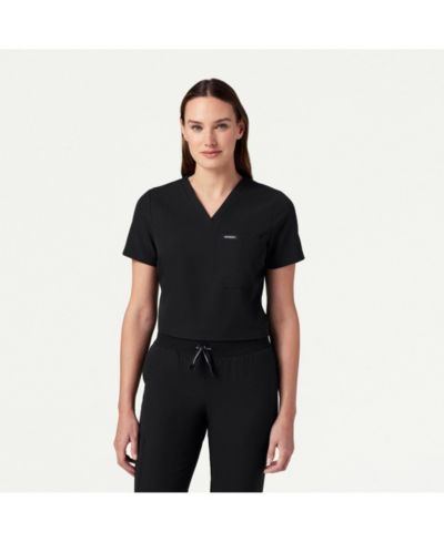 JAANUU Women's Rhena 1-Pocket Slim V-Neck Scrub Top