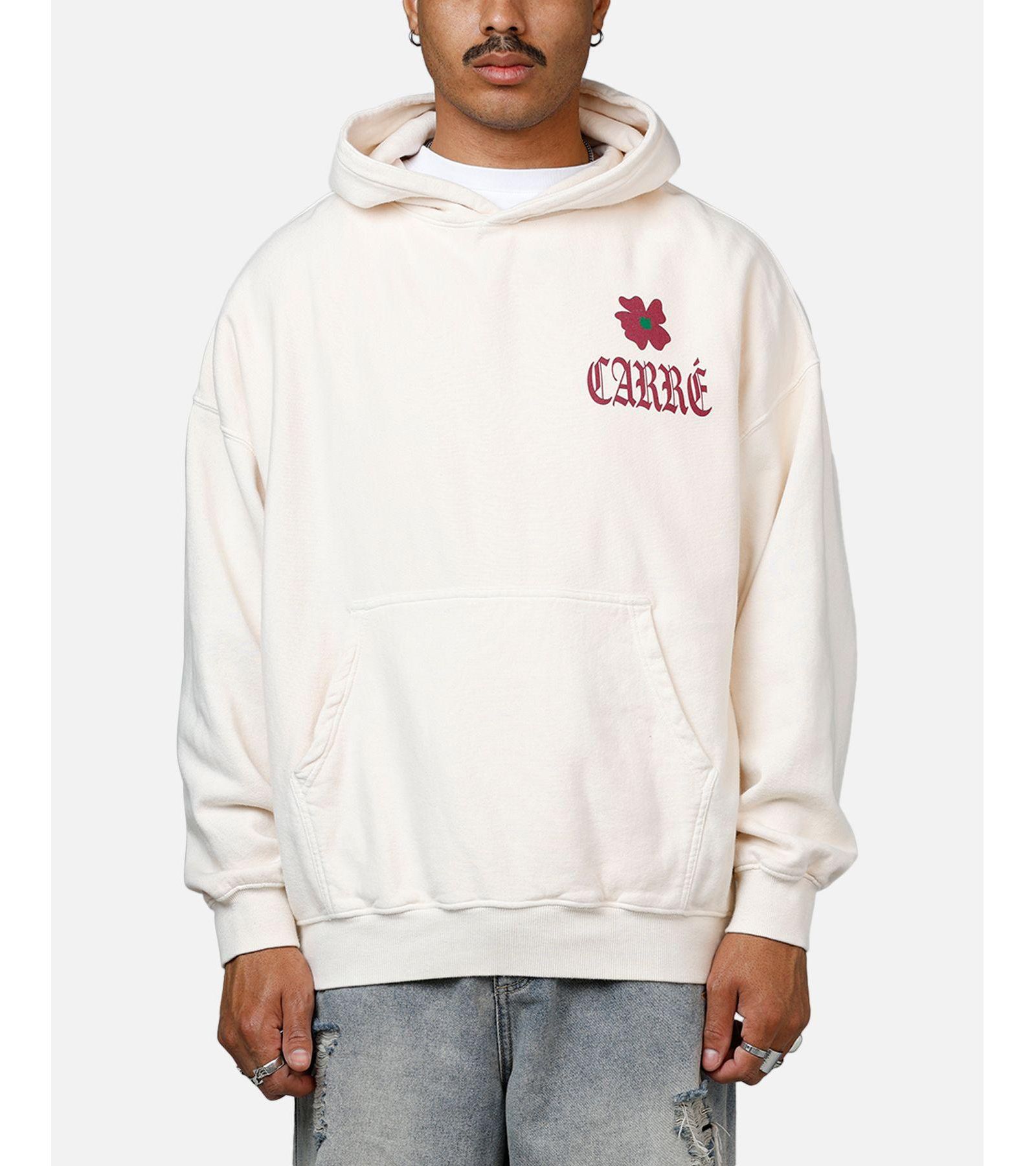 CARRE Men's Eternal Garden Premium Hoodie Sweatshirt - Off White L