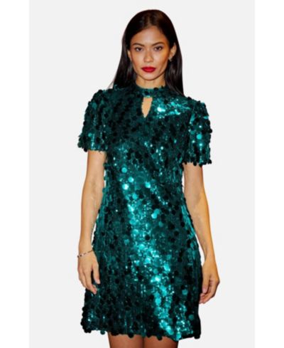 Yumi Женский Sequin Short Sleeve Tunic платье