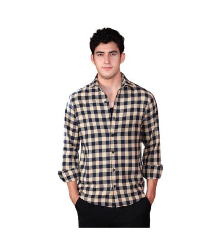 Мужская рубашка Campus Sutra Buff Beige Buffalo Relaxed
