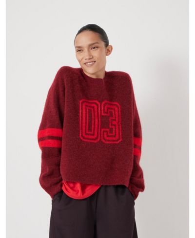 Hush Women's Varsity Jacquard Wool Blend Sweater