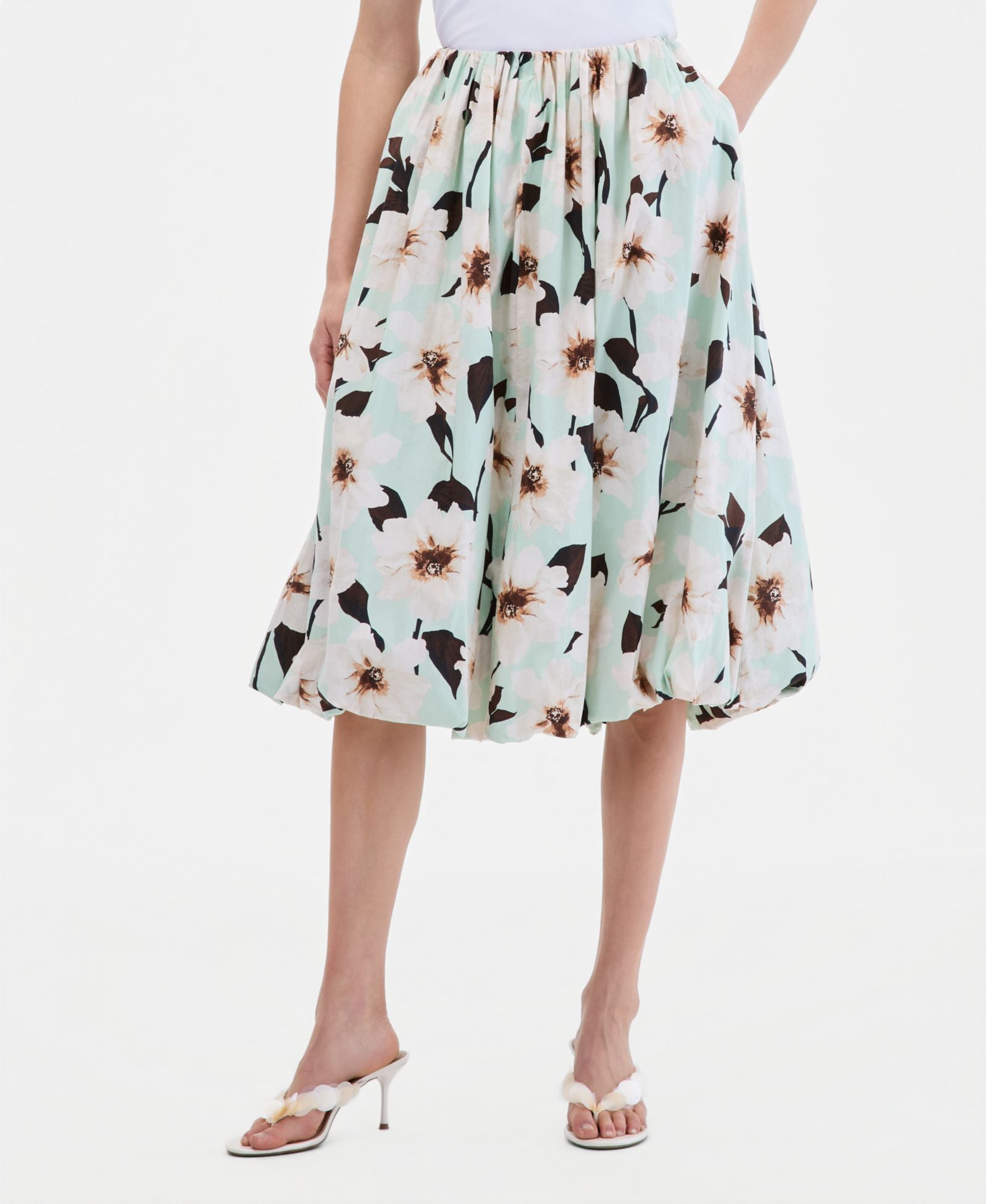 I.N.C. International Concepts Women's Cotton Bubble Hem Midi Skirt, Macy's Exclusive