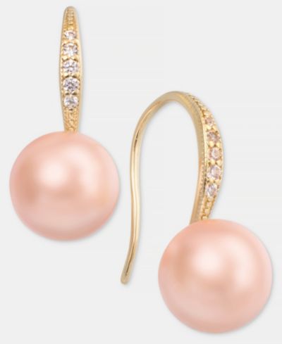 Серьги Charter Club Pavé & Imitation Pearl Drop