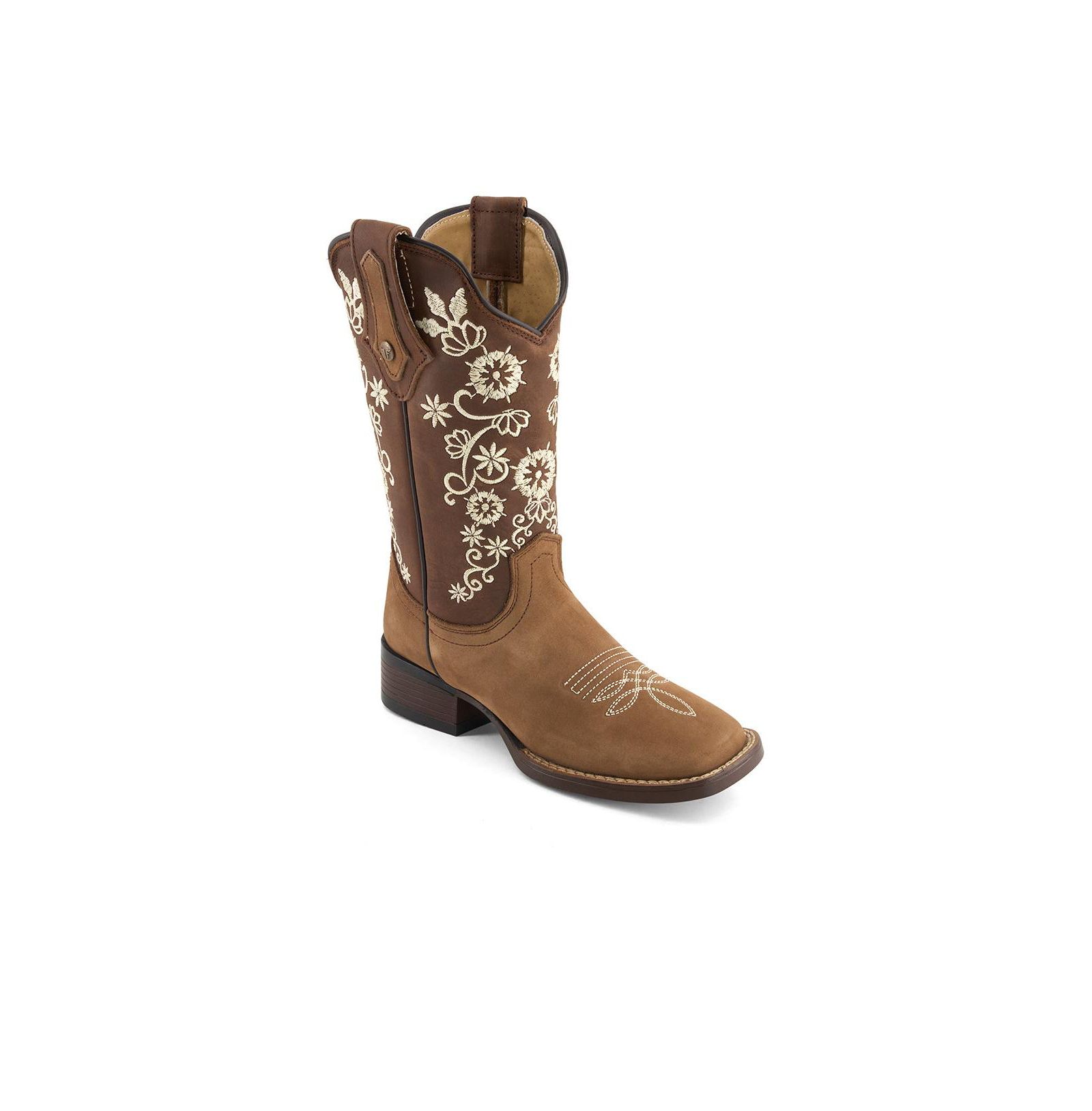 Forastero Women's Authentic Leather Flowers Embroidery Western Boots 93659