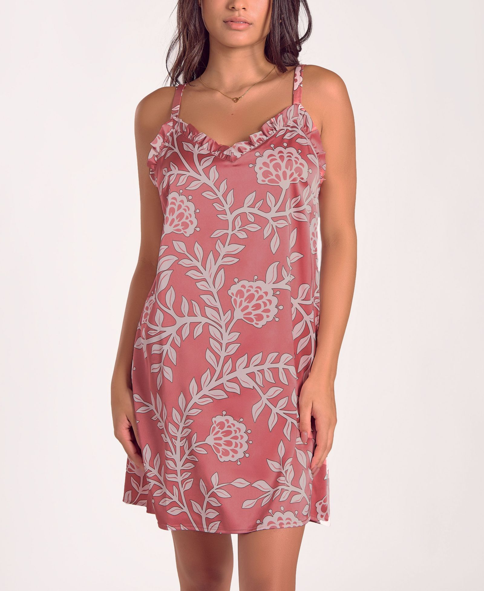 Женская ночная рубашка iCollection Floral Stretch Woven Sleeveless