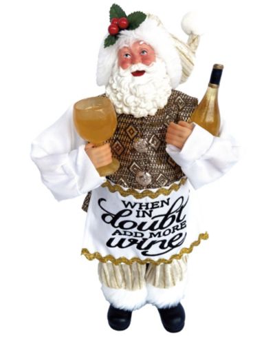 Santa's Workshop фигурка Санта-Клауса 12" When in Doubt Add More Wine