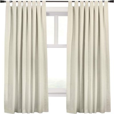 Commonwealth Home FashionsVentura Tab Top Curtain Panel Pair Window Dressing each - 78x84", Natural