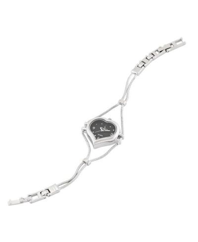 Peugeot Womens Silver colored Wire Watch with Black dial