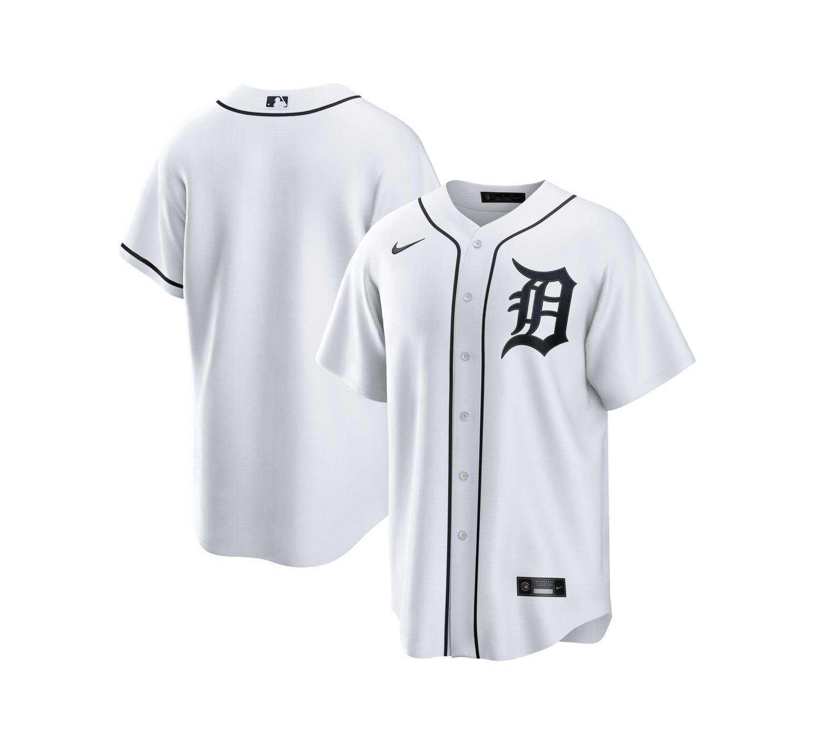 Мужская джерси Nike White Detroit Tigers Home Replica