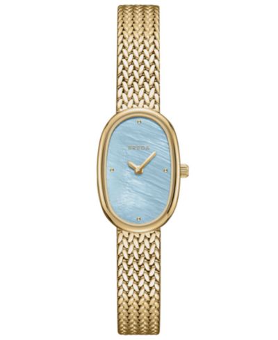 Часы BREDA Women's 'Jane Tethered' Gold and Stainless Steel Mesh, 18mm