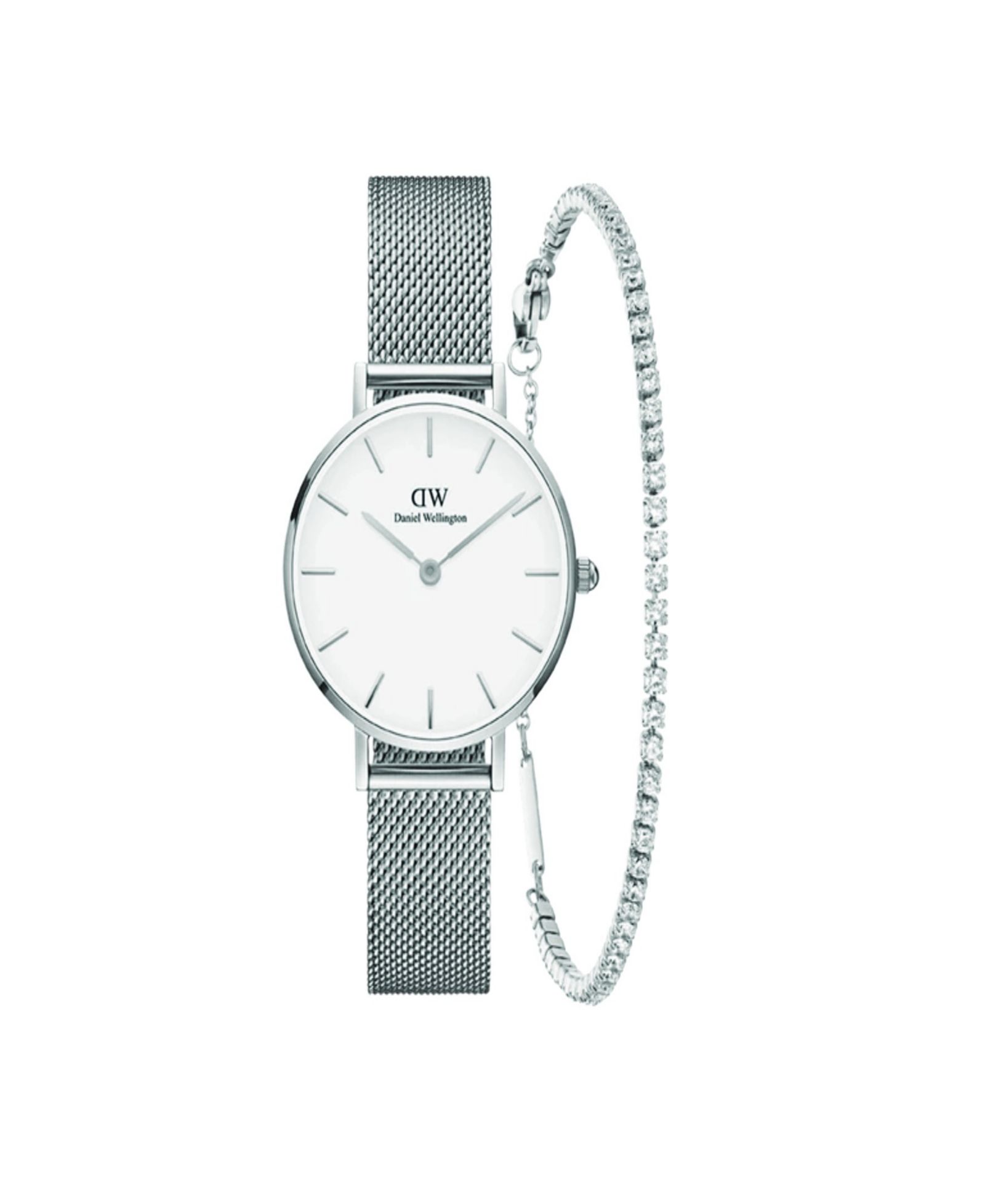 Набор часов Daniel Wellington Women's Analog Silver-Tone Stainless Steel Watch Set, 28mm