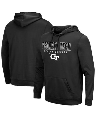 Мужское свитшот Colosseum Black Georgia Tech Yellow Jackets Blackout 3.0 Pullover