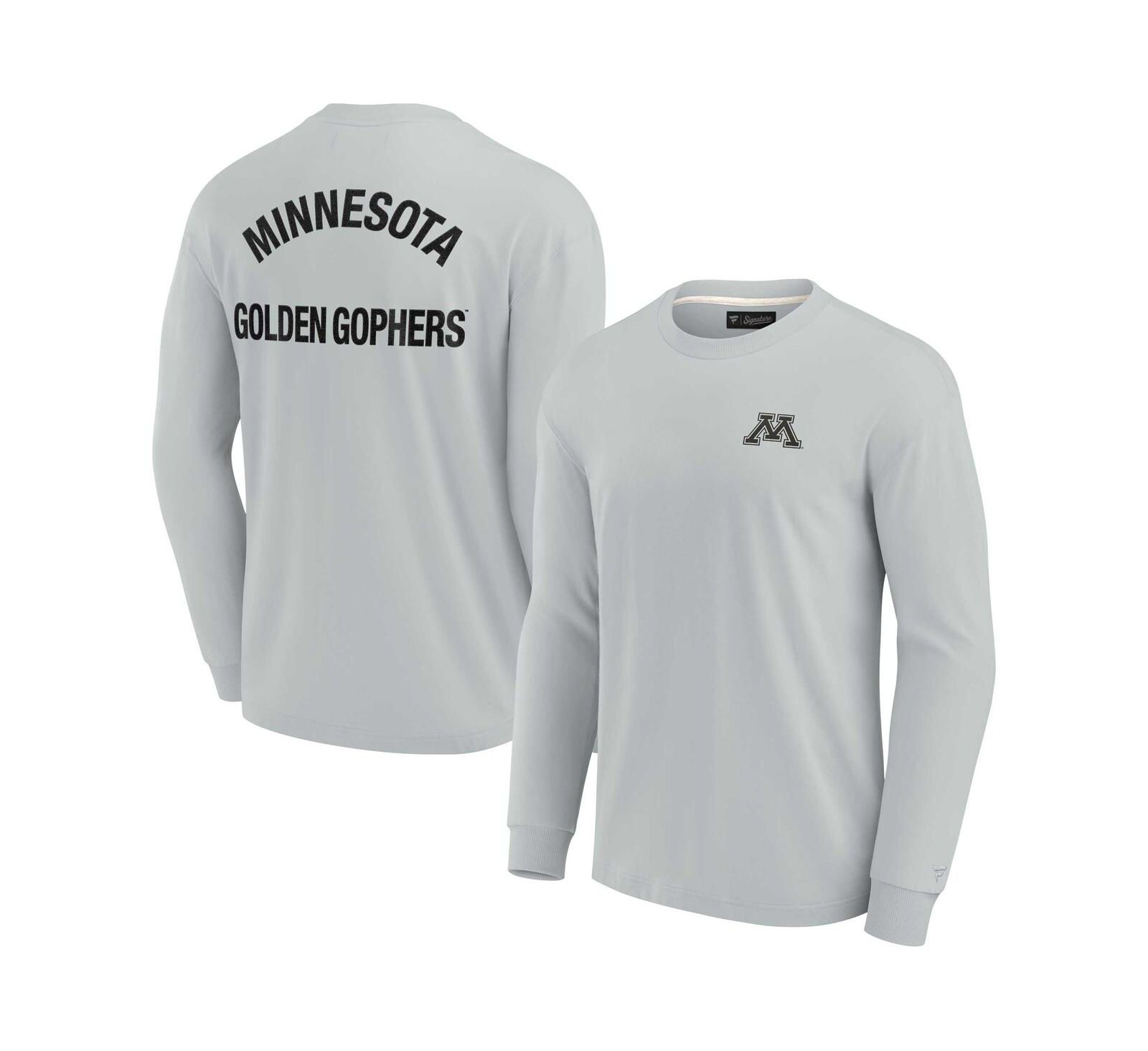 Fanatics Мужской и Женский серый лонгслив Minnesota Golden Gophers Elements Super Soft