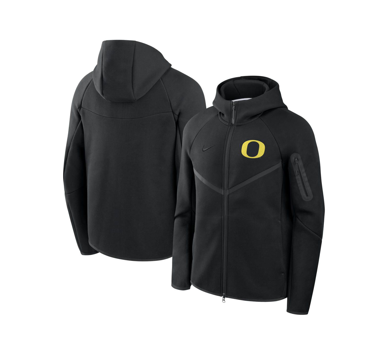 Мужское худи Nike Black Oregon Ducks Tech Fleece Full-Zip Wind Runner