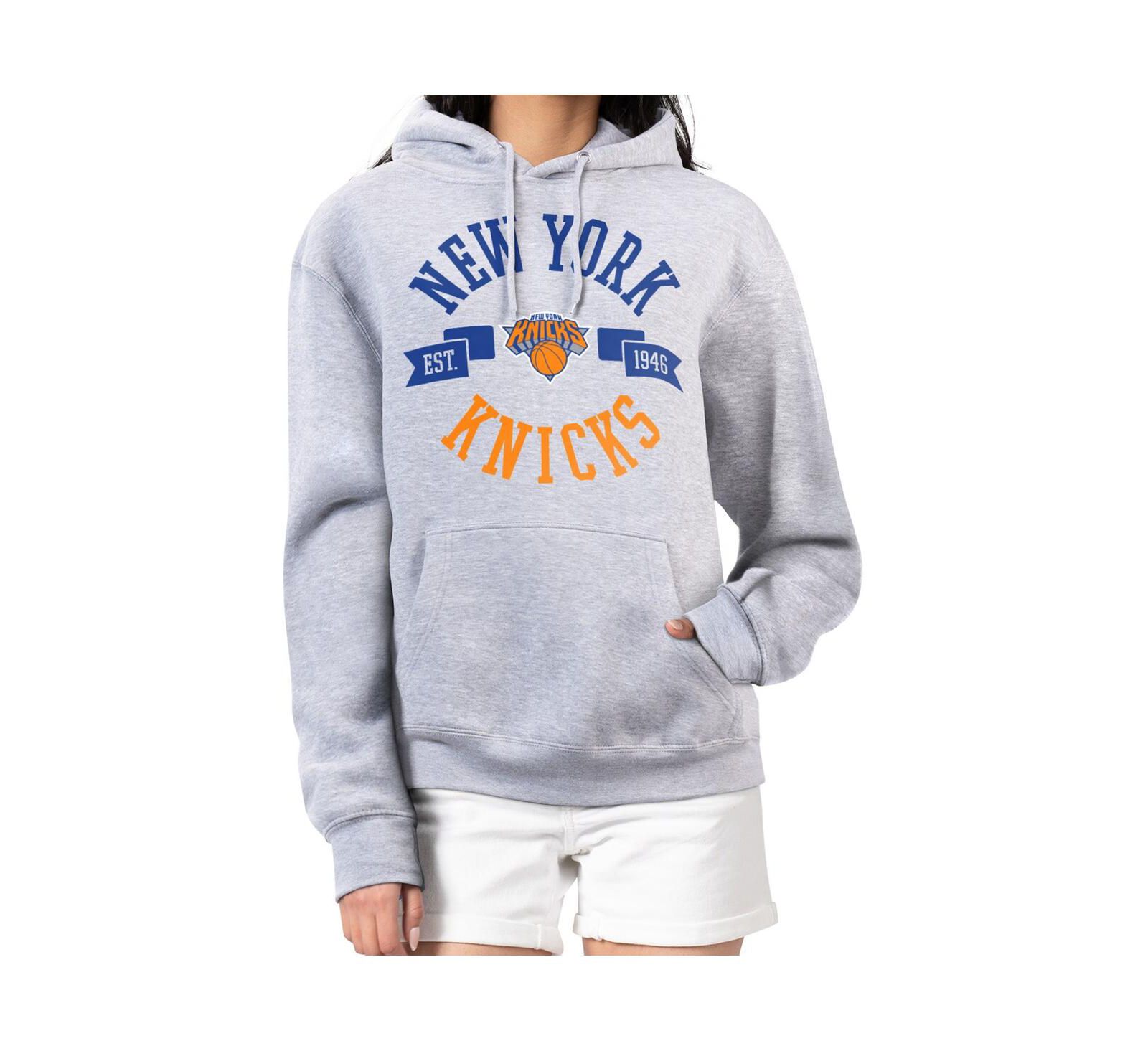 Женское худи New York Knicks City Heather Gray Pullover