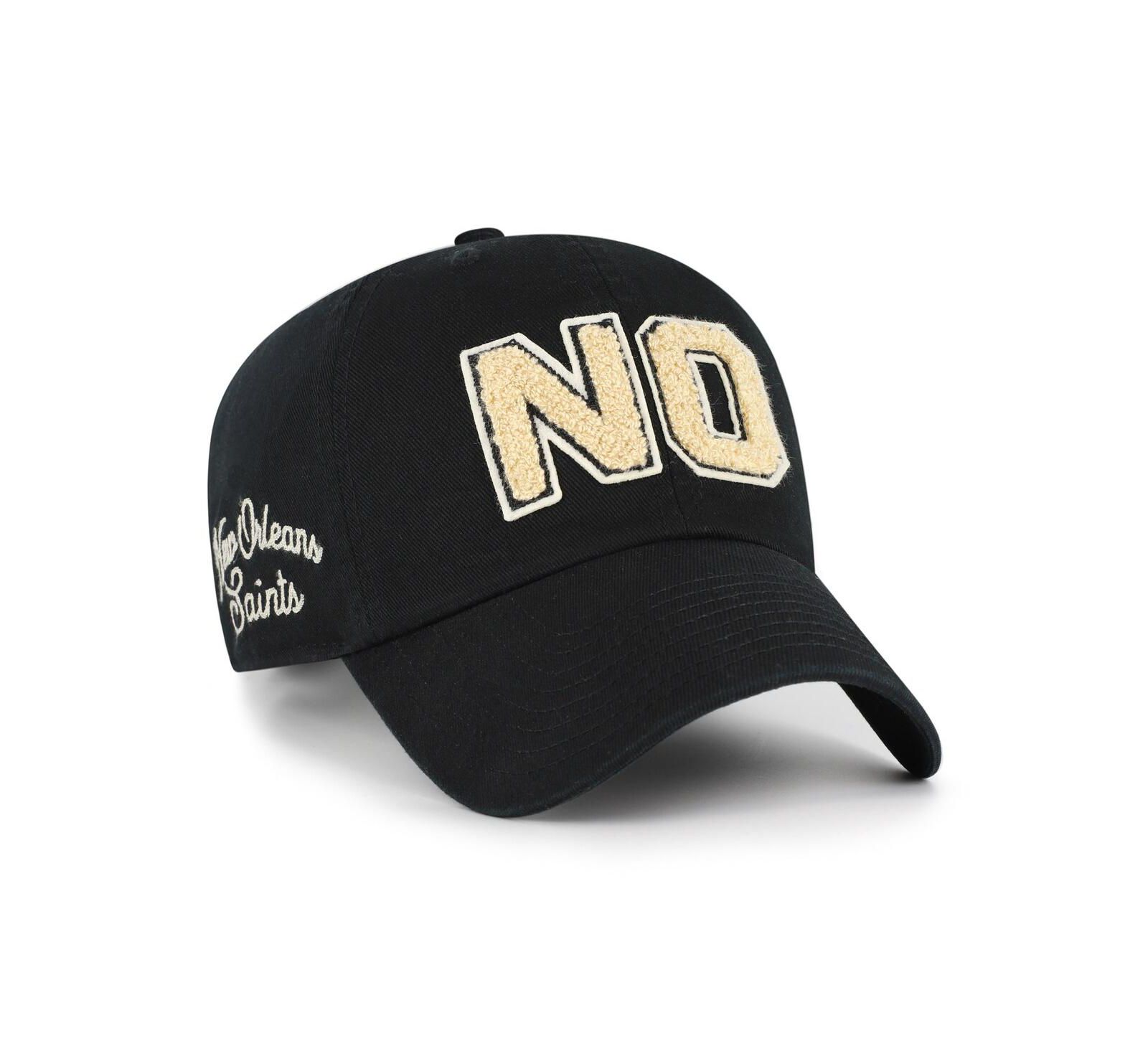 Женская регулируемая кепка '47 Brand Black New Orleans Saints Zoey Clean Up