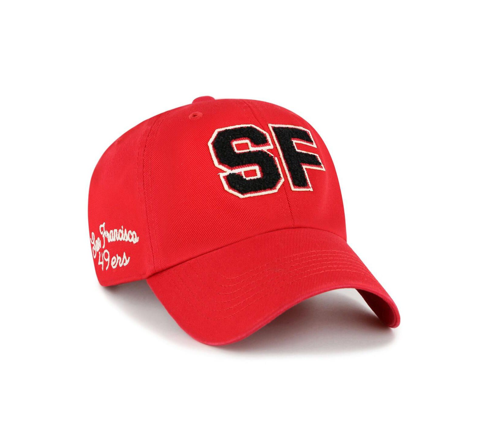 Женская кепка '47 Brand Scarlet San Francisco 49ers Zoey Clean Up Adjustable