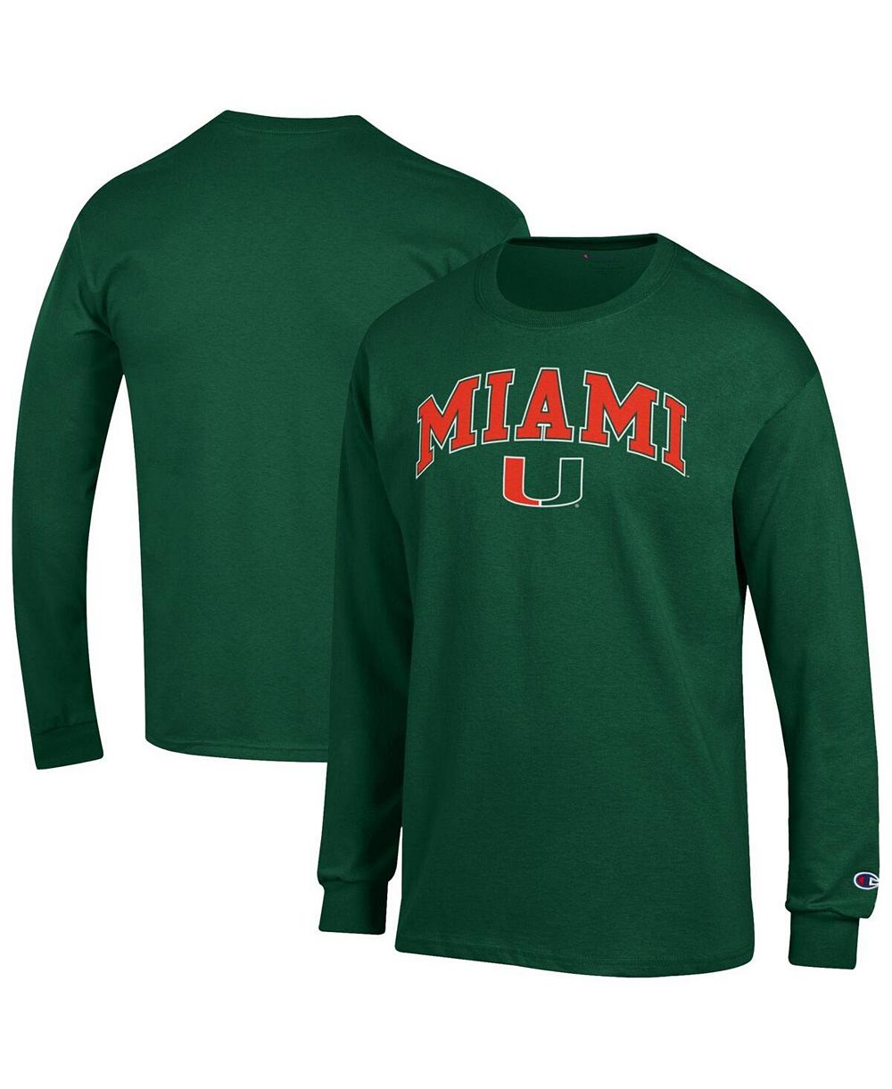 Мужская футболка Champion Long Sleeve с логотипом Miami Hurricanes — Orange