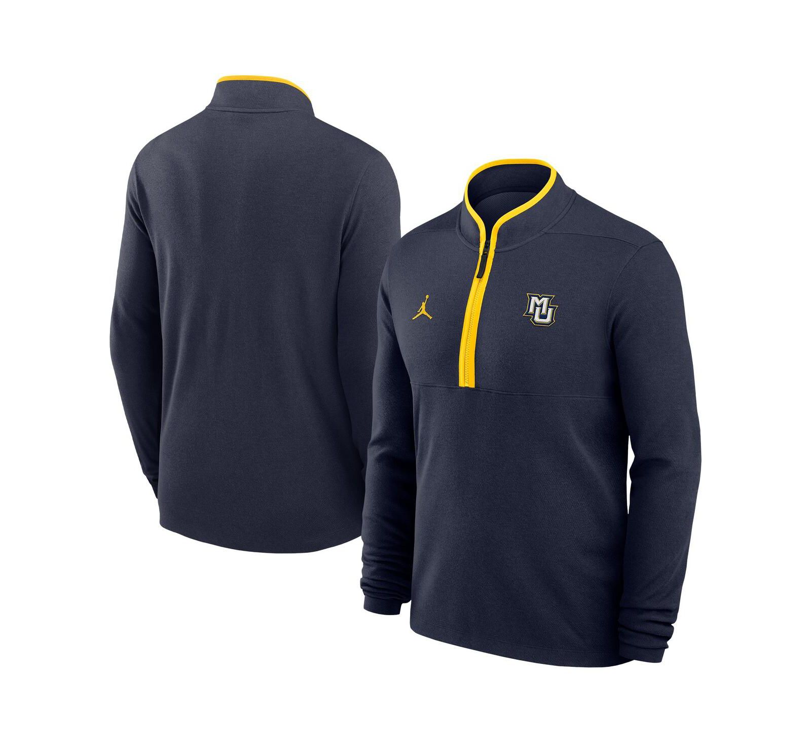 Jordan Men's Blue Marquette Golden Eagles Victory Dri-FIT Half-Zip Pullover Sweatshirt