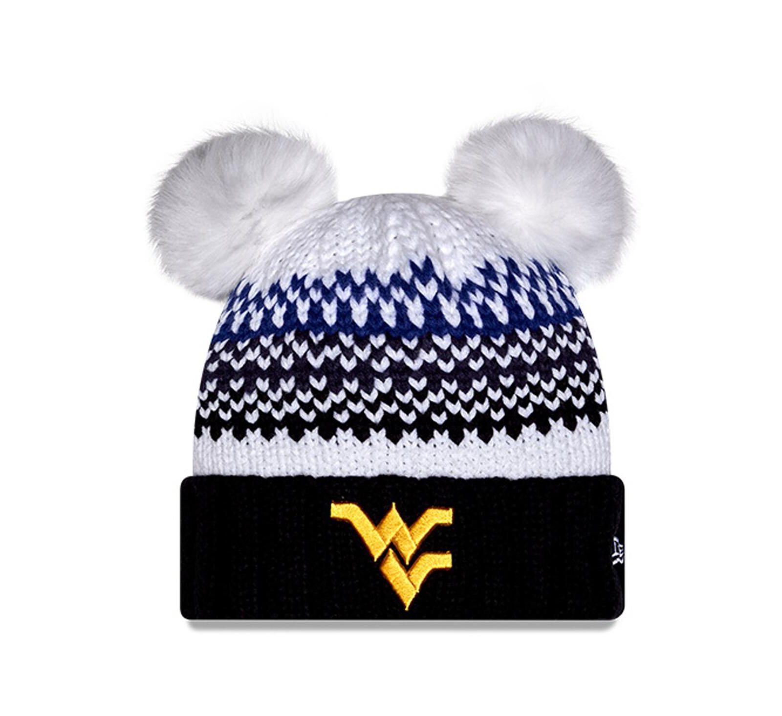 Женская вязаная шапка New Era West Virginia Mountaineers