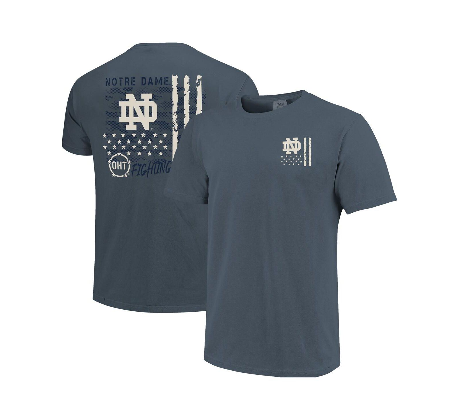 Image One Men's Navy Notre Dame Fighting Irish Comfort Colors OHT Camo Overlay T-Shirt