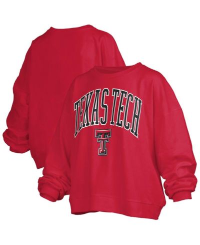 Женская флисовая толстовка Pressbox красного цвета с символикой Texas Tech Red Raiders
