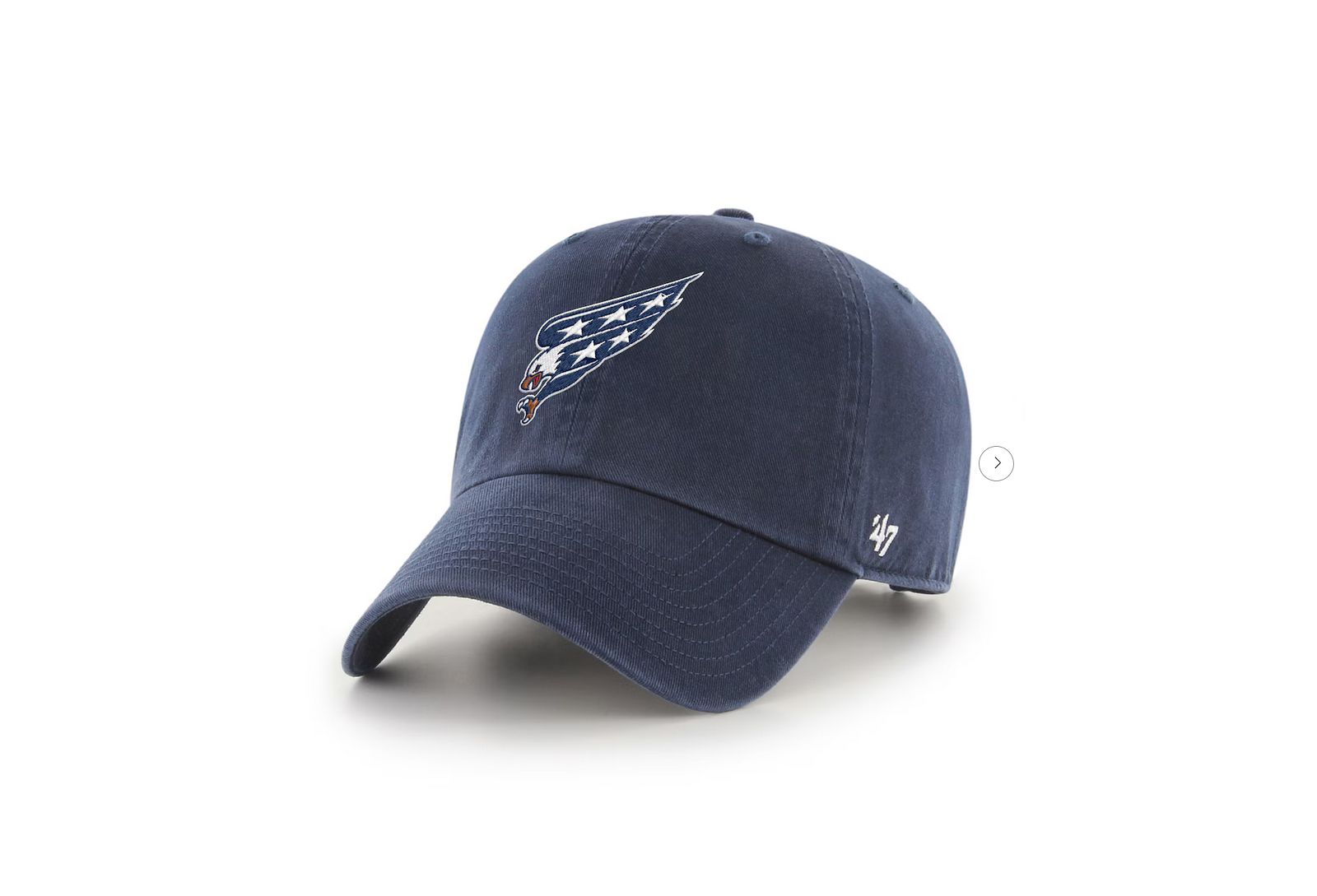 Men's Navy Washington Capitals Alternate Clean Up Adjustable Hat