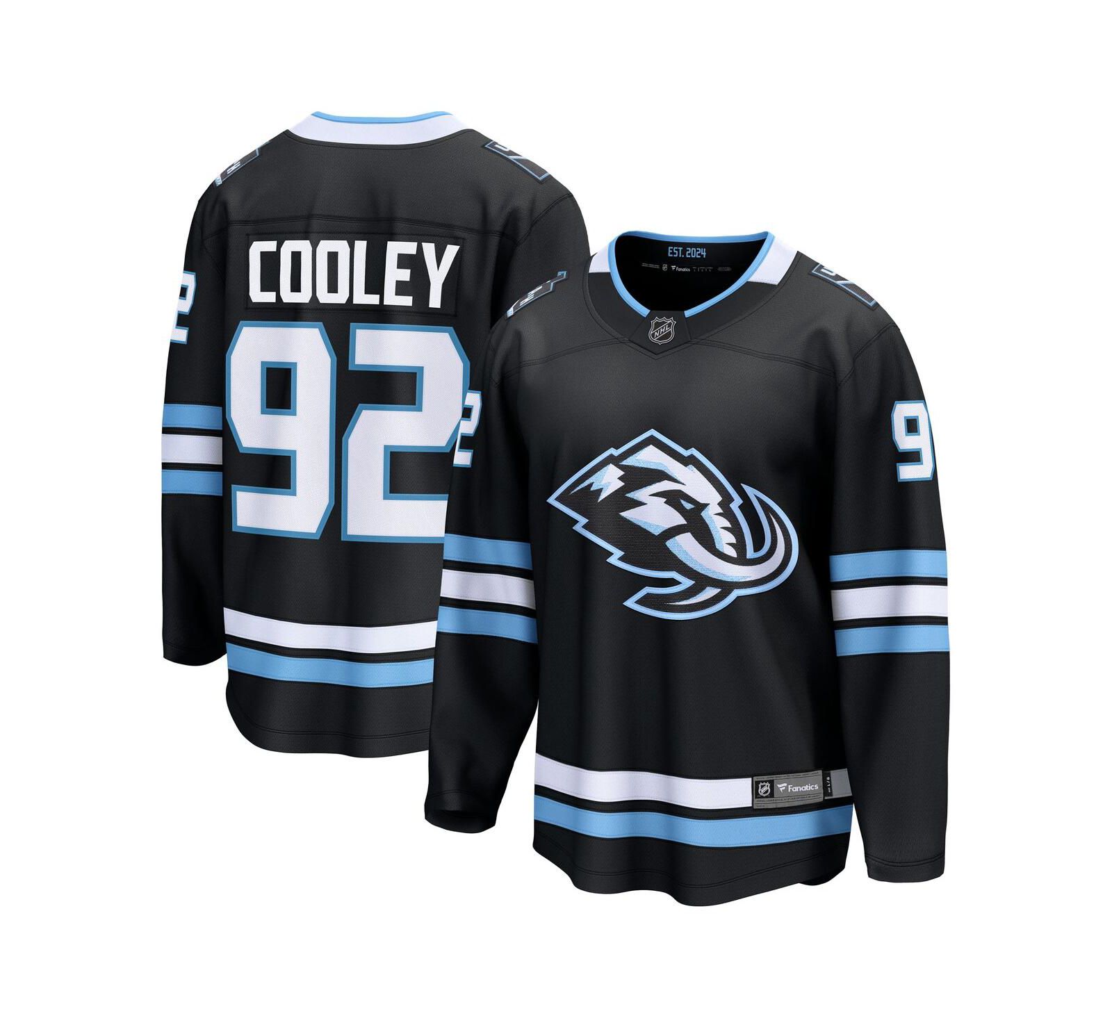 Fanatics игровая джерси Logan Cooley Black Utah Mammoth Мужская