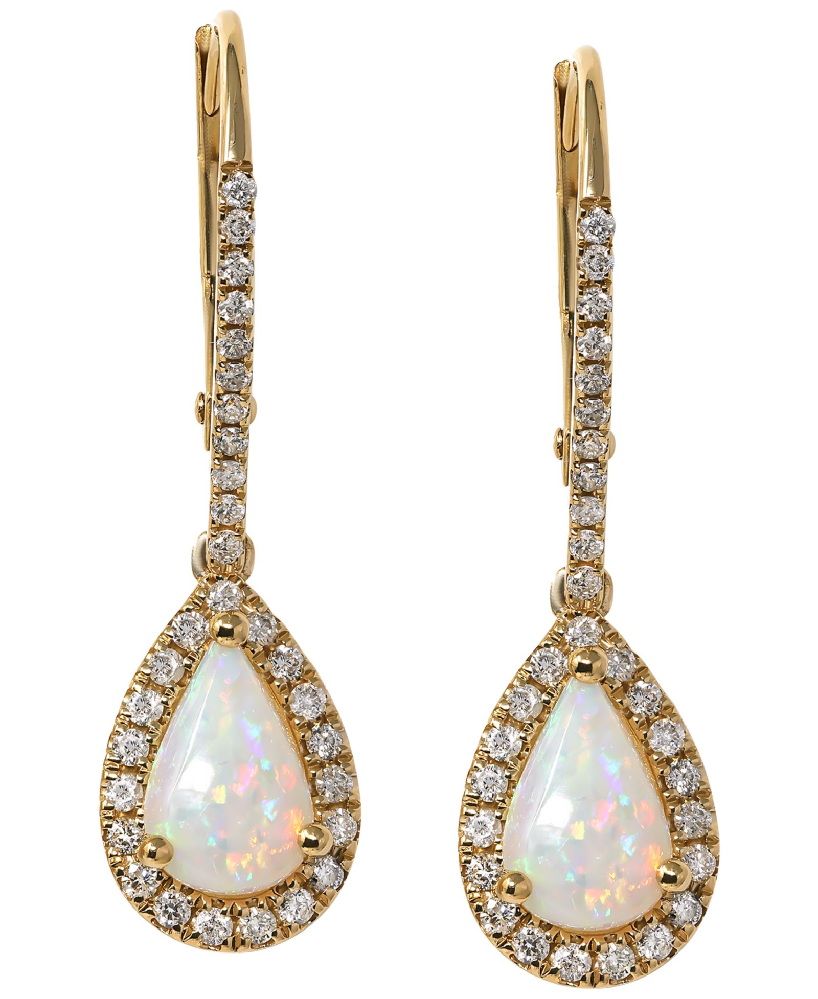 Серьги с бриллиантами и золотом 14k Yellow Gold