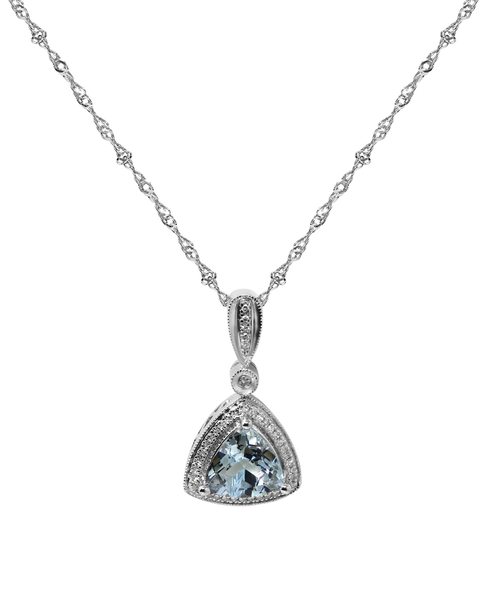 Aquamarine и Diamond ожерелье