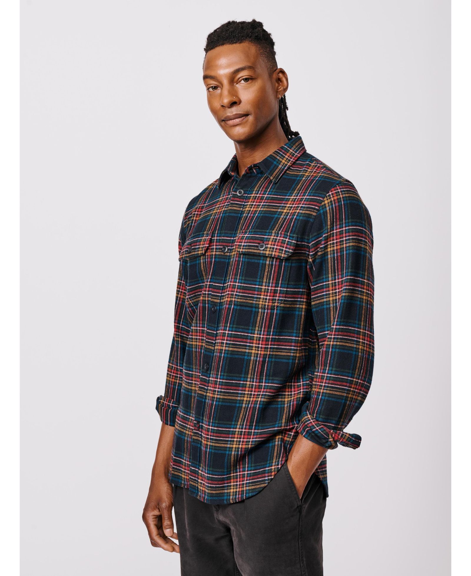 Мужская фланелевая рубашка Aubin Crowle Button Up