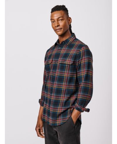 Aubin Men's Crowle Button Up Flannel Shirt