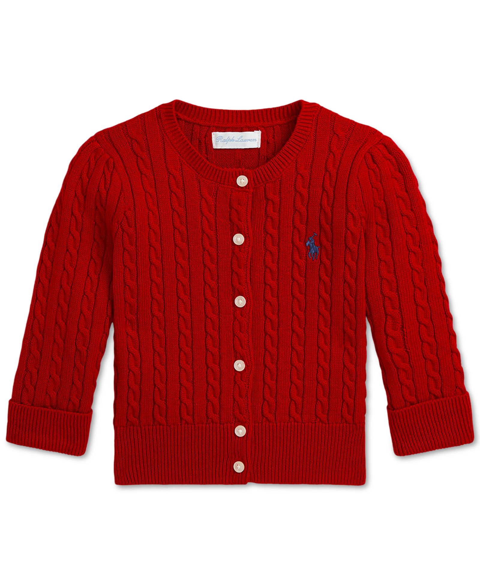Детский хлопковый кардиган Polo Ralph Lauren Baby Girls Cable-Knit