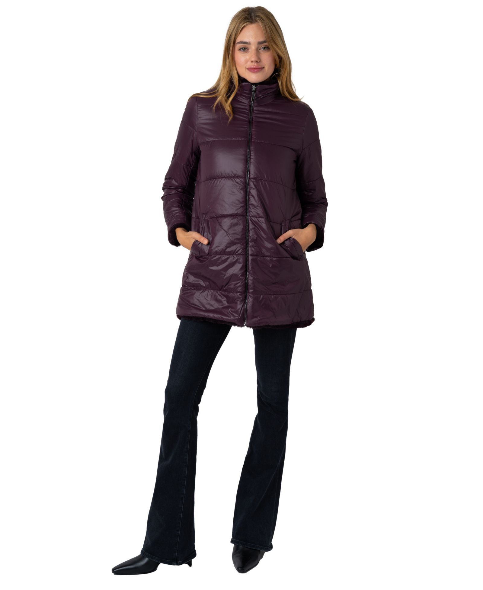 Женское пальто VIA SPIGA BELTED SHAWL WRAP из искусственного меха