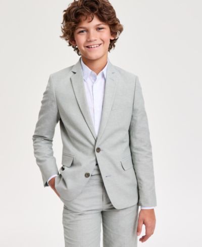 Boys' 8-20 Green Tri-Blend Linen Suit Jacket