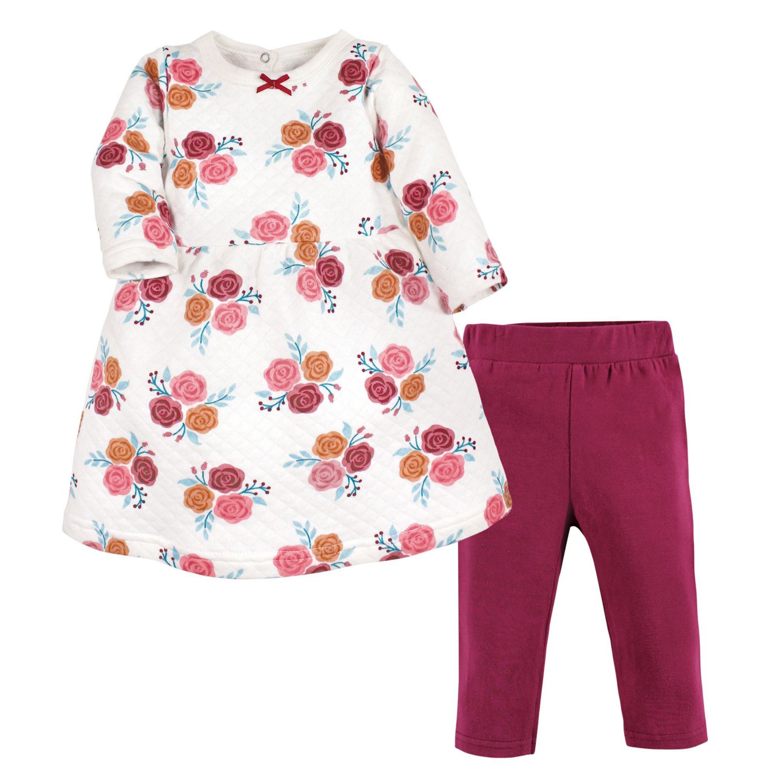 Детское платье и леггинсы Hudson Baby Girls Hudson Quilted Cotton